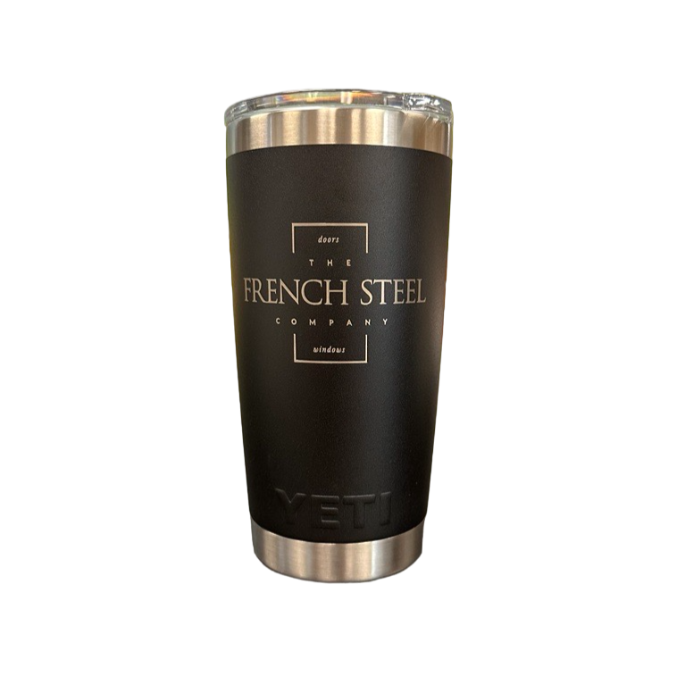 Black French Steel Custom Yeti Tumbler